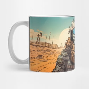 Post Apocalyptic Psycho Driving A Car Mug